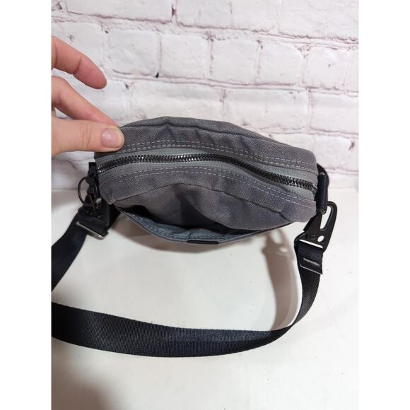 Moop Canvas Small Crossbody Bag Shark Blue Gray Convertible - Picture 5 of 11